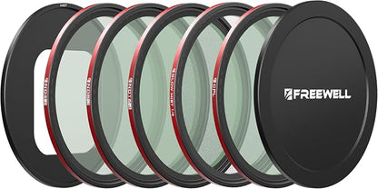 Freewell QuickSnap Magnetic & Stackable Filter Kit for iPhone – ND4, ND8, ND16, CPL & Black Glow Mist 1/4 Filter – Compatible with Freewell iPhone Case & Cage