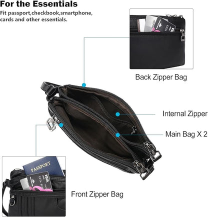 MINICAT Multiple Pockets Small Crossbody Purse Cell Phone Purse Shoulder Bags for Women Cross Body Bag for Woman
