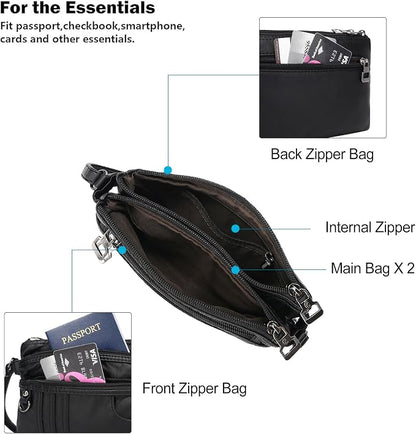 MINICAT Multiple Pockets Small Crossbody Purse Cell Phone Purse Shoulder Bags for Women Cross Body Bag for Woman