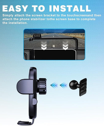 Car Phone Holder for Jeep Wrangler Accessories 2024 2025 Dash Mount Cell Phone Holder for Most Smartphones Auto Interior Accessories Hands-Free 360 Degree Rotation