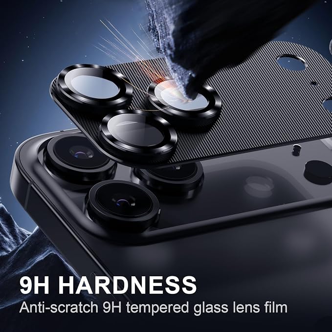 Korecase for iPhone 17 Pro Camera Lens Protector -[Strong Adsorption][Case Friendly] Metal Tempered Glass Rear Camera Cover for iPhone 17Pro 2025 -Silver