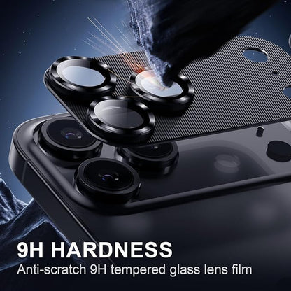 AFARER 2 Pack Camera Lens Cover for iPhone 17 Pro Max,Not Easy to Break,9H Metal Tempered Glass Protector, Strong Adsorption & Case-Friendly,[Does not Affect Night Shots] Black