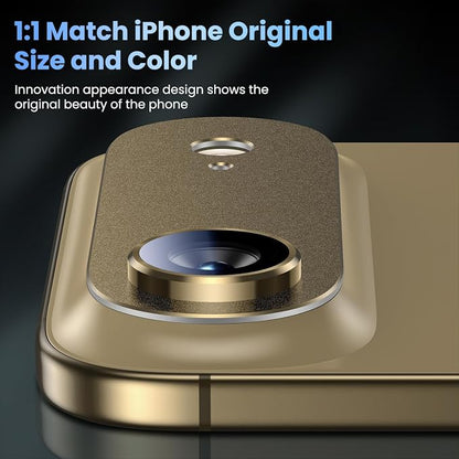 Uyiton Compatible with iPhone Air Camera Lens Protector - [Not Easy to Break][Strong Adsorption][Case-Friendly] Metal Tempered Glass Rear Camera Screen Cover - Brown