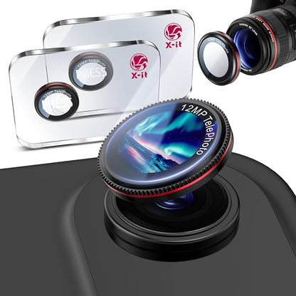 X-it 2-Pack Camera Lens Protector for iPhone 17 Air, [Shatterproof & Impact Resistant] 9H High-Alumina Tempered Glass, Anti-Scratch, Dustproof, Strong Adsorption, Case Friendly, Ultra HD Clear