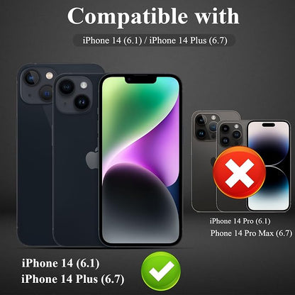 YWXTW [5 Pack Designed for iPhone 14 Camera Lens Protector, for iPhone 14 Plus Camera Lens Protector, Night Shooting Mode, Anti Scratch HD Clear 9H Hardness Tempered Glass