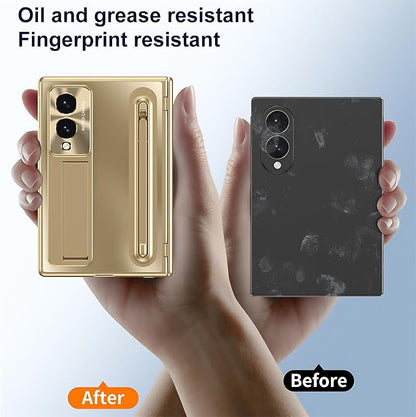 Case for Samsung Galaxy Z Fold 8 Wide, with Kickstand (Gold) | Stulys, Screen Protector, Shockproof, Slim, Anti-fingerprint, Scratch-Resistant, Lens protection, Hands-free viewing