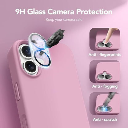 GONEZ Magnetic for iPhone 17 Case, Compatible with MagSafe, [Screen Protector + Camera Lens Protector], Liquid Silicone Anti-Scratch Shockproof Protective Phone Case 6.3 inch, Blackcurrant