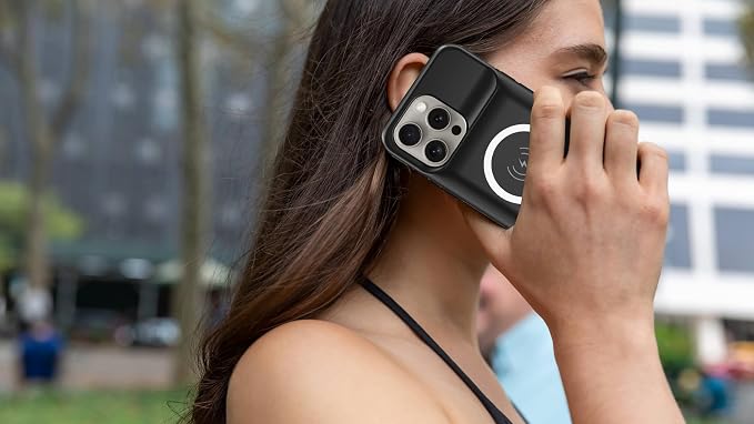 Battery Case for iPhone 15 Pro Max, [12000mAh] Enhanced Portable Protective Qi Wireless Charger Case Battery Pack with CarPlay Wireless Charging Case Compatible for iPhone 15 Pro Max (6.7 inch)-Black