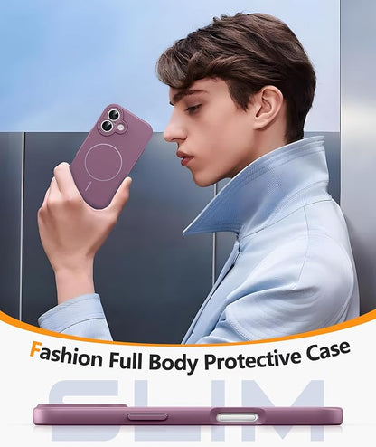 FNTCASE for iPhone 17 Case: [Compatible with Magsafe] Integrated Silicone Phone Cases with [Full Camera Protection] [Screen Protector] Military Grade Shockproof Protective Cover