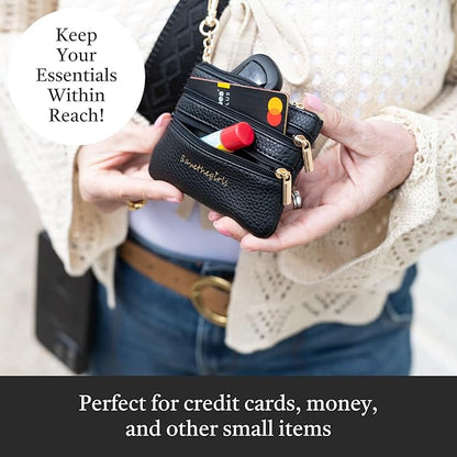Save the Girls Original Clip and Go Phone Strap Pattern - Crossbody Phone Strap Chain with Zipper Wallet Pouch