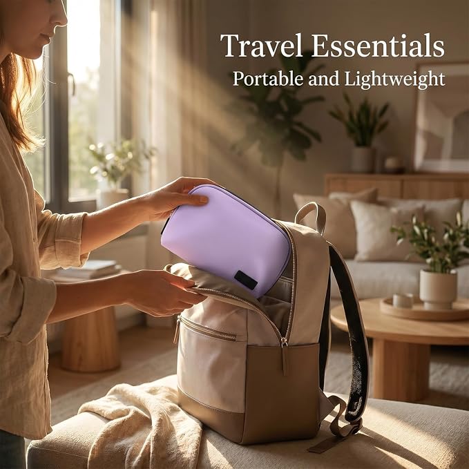 CAAORDKSO Electronics Organizer Travel Case, Waterproof Cable Organizer Bag, Tech Pouch Accessories Carry Case, Travel Essentials for Cord, Cable, Charger, Phone, Power Bank, SD Card, Earphone, Purple