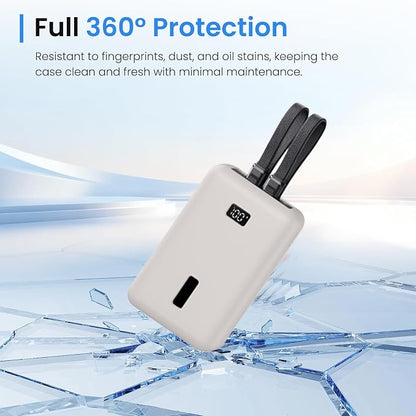 for Anker Zolo Power Bank 2025 Case,Silicone Protective Cover for Anker (20,000mAh 45W/30W) A1689/A1681,Shockproof Bumper with Charge-Through Design,Portable Travel Case,Gray