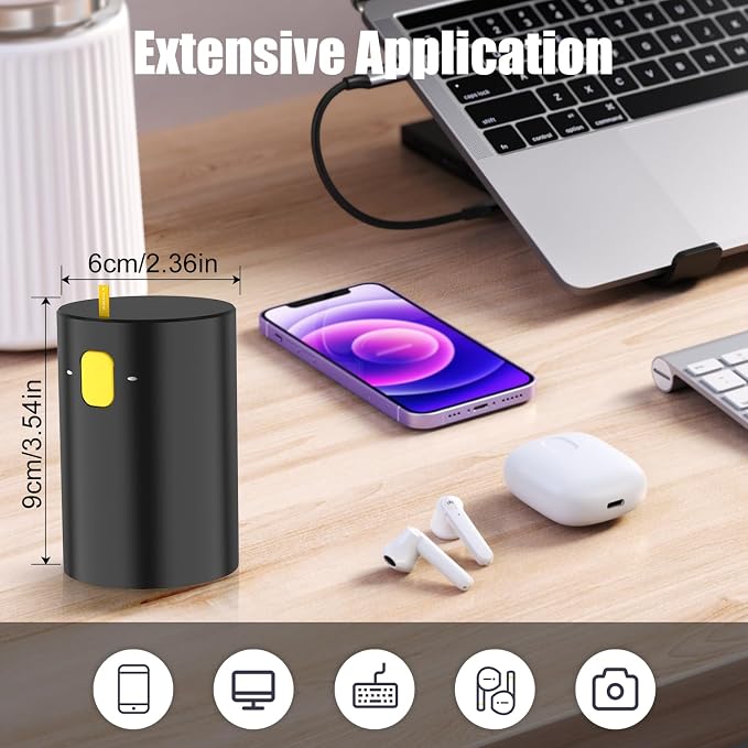 VICHYIE 20 in 1 Multifunctional Cleaner Kit for Electronic Devices, Keyboard Cleaning Brush, Headphones Cleaner Kit for AirPods, Multi-Tool for Cleaning Laptop, Earbuds, Camera, Cellphones (Black)