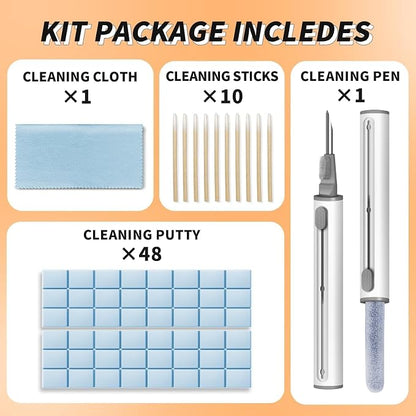 Cleaning Putty, Phone Cleaning Kit with Clean Pen, Remove Ear Wax & Dirt & Gunk from Device's Small Crevices, for AirPod Cleaner Kit for Airpods Charging Case/Headphones/Electronics