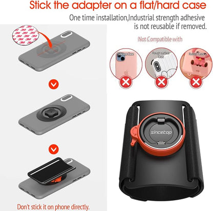 Running Armband Phone Holder for Hiking,Quick Release Attach/Detach Smartphone Mount,Sports Fitness, Detachable Workout Sports Armband,Compatible with iPhone Samsung Google【Series C-1st Gen】