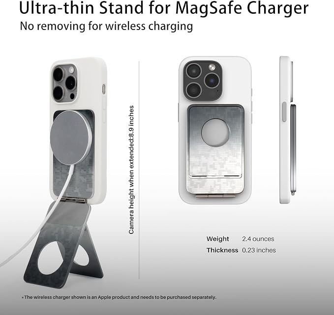 Magnetic Tripod for iPhone, Aluminium Phone Tripod Stand Compatible with Magsafe iPhone 17/16/15/14/13/12 Series, Foldable Strong Magnetic Phone Stand & Travel Essentials Accessories