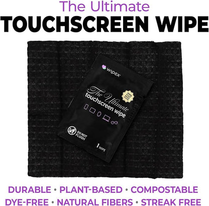 Wipex Touch Screen Wipes for Electronics - Electronic Wipes & Car Screen Cleaner - 24 Individually Wrapped, Large Soft Screen Cleaner Wipes for Laptop, iPhone, Auto Touchscreens, Glasses (3 Pack)