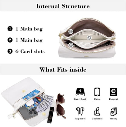 MINICAT RFID Blocking Small Crossbody Bags for Women Vegan Leather Mini Travel Purses Cell Phone Purse Cross Body Bag