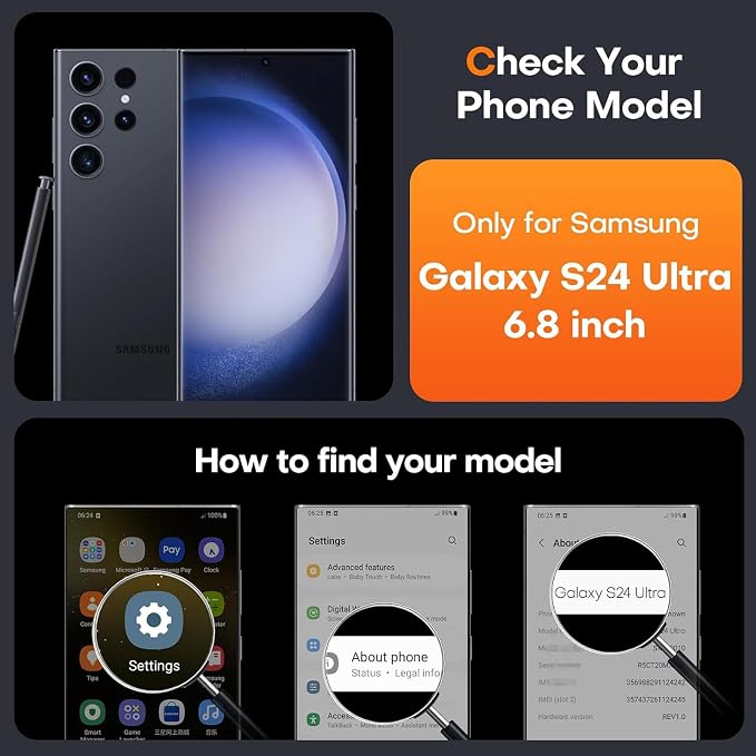 Battery Case for Galaxy S24 Ultra, Upgraded 12000mAh Portable Protective Wireless Charging Case Compatible with Galaxy S24 Ultra 5G (6.8 inch) Rechargeable Extended Battery Pack Charger Case (Black)