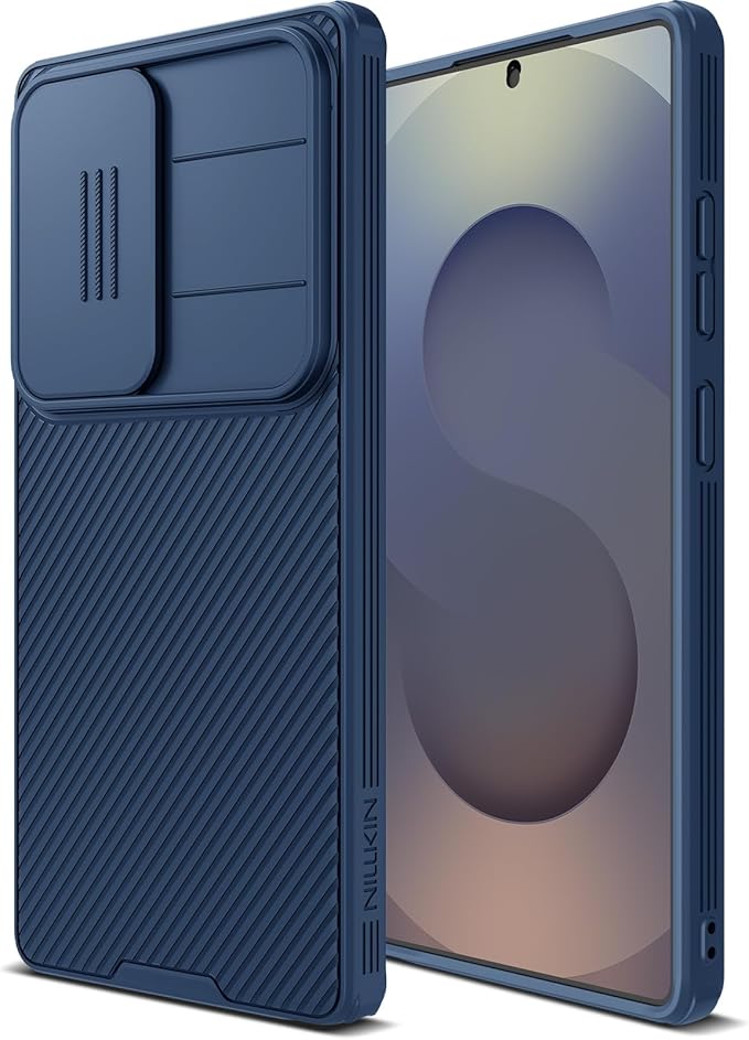 Nillkin for Samsung Galaxy S25 Ultra Case with Camera Cover, [Lens Protection] Mil-Grade Shockproof Protective Bumper Hard Cover Slim Phone Case for Galaxy S25 Ultra Cases 6.9'' Blue