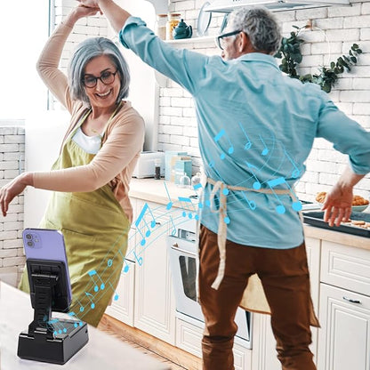 Father's Day Gifts for Dad, Birthday Gifts for Men Women, Cell Phone Stand with Bluetooth Speaker with 5000mAh Charger, HD Surround Sound for Desk