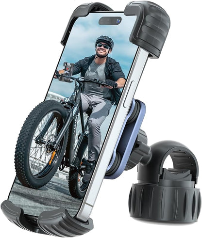 Hiboy Motorcycle Phone Mount Holder - Upgrade Vibration Dampener - 360° Rotatable Bicycle Phone Holder, Bike Scooter Handlebar Phone Clip for 5.1" - 6.8" Smartphones