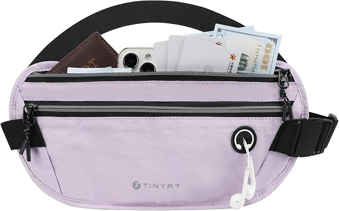 Slim Running Belt for Women Men Runners Fanny Packs With Phone Holder Hidden Pockets Exercise Waist Bag for Marathon Workout