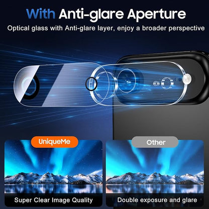UniqueMe Compatible for 3 Pack iPhone Air Camera Lens Protector - [Drop Protection] [Case Friendly] 9H Tempered Glass Camera Cover Screen [Update New Version]