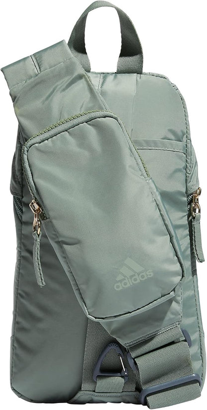 adidas Essentials Sling Small Crossbody Bag for Women and Men (5L), Silver Green/Gilver/2.0, One Size