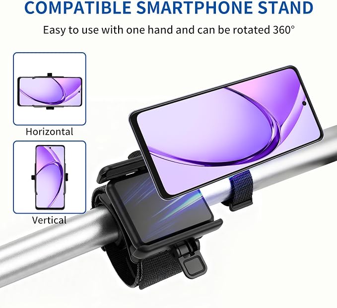 Wristband Phone Holder, No Screen Blocking, 360° Rotating Wrist Phone Mount, Memory Lock, Quick Release, for Android, iPhone 17/16/15/14/13 Pro Max/Pro/Mini/12/11/SE/Xs/XR/8 Plus, Fits 4–6.7" Phones