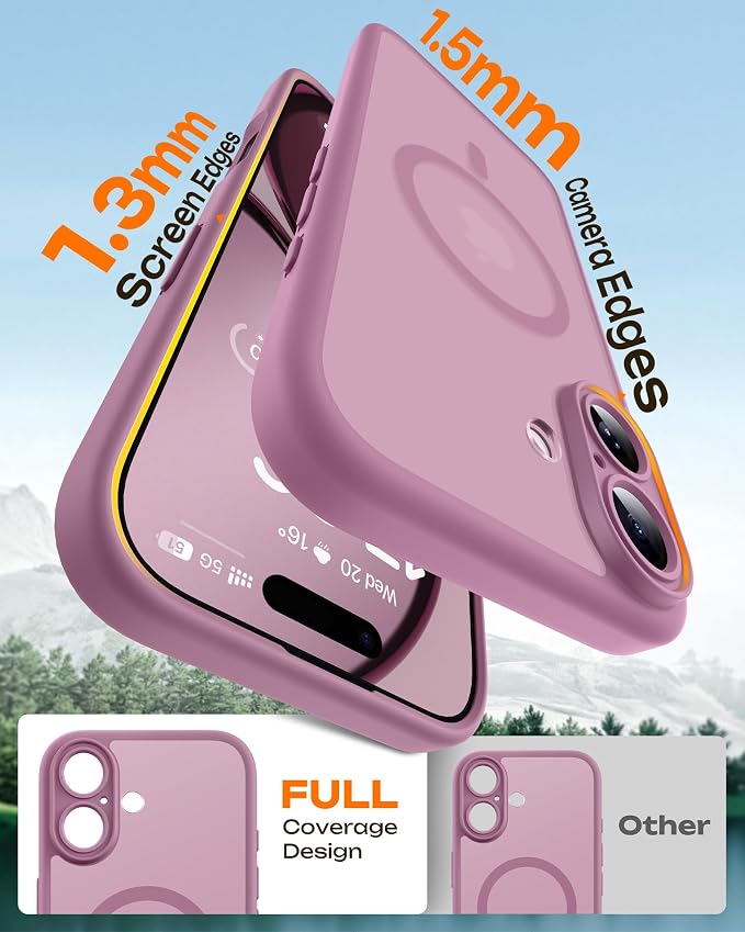 TOCOL for Phone 17 Case, Compatible with Magsafe Charger, Full Camera Protection, Drop Protection, Translucent Matte Phone Case for Phone 17 6.3 inch (Lilac Purple)