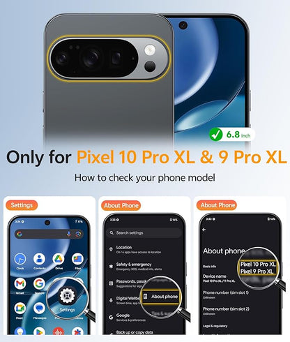 FNTCASE for Google Pixel 10 Pro XL Case: for Pixel 9 Pro XL Case [Fit for Magsafe] Translucent Matte [with Screen Protector] Military Grade Shockproof Protective Magnetic Phone Cover (6.8inch - Blue)