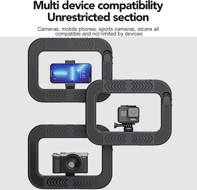 Phone Ring Light with 80" Tall Tripod Stand Built-in 8000mAh Battery Handheld Smartphone Photo Selfie Video Rig Lights 2700K-6500K for Tiktok, YouTube, Video Recording, Filmmaking, Vloging