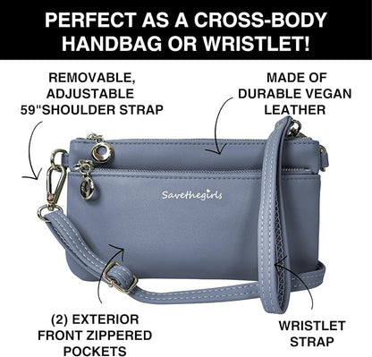 Save the Girls Cell Phone Purse - Touch Screen Women’s Crossbody Bag - Clutch Purses for Women (Bella) | Touch Screen, for Women