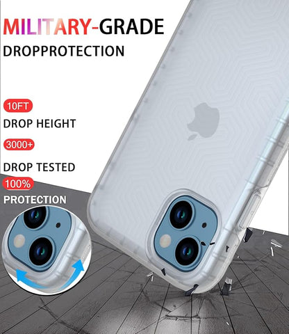 Diverbox for iPhone 14 case [Shockproof] [Dropproof] [Tempered Glass Screen Protector ],Heavy Duty Protection Phone Case Cover for Apple iPhone 14 (Clear-2in1)