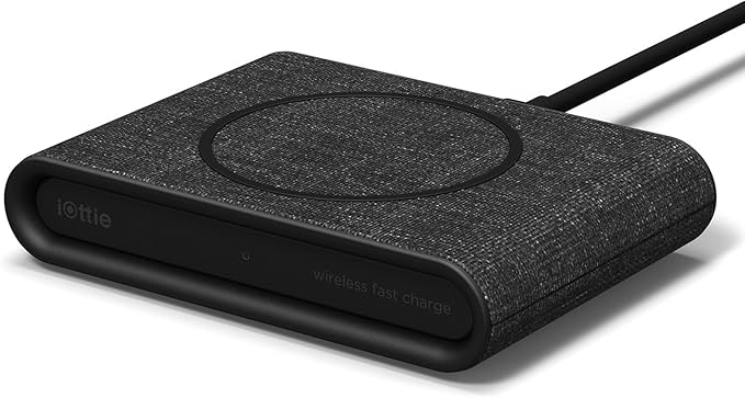 iOttie iON Wireless Mini Fast Charging Pad || Qi-Certified Charger 7.5W for iPhone XS Max R 8 Plus 10W for Samsung Galaxy S10 E S9 S8 Plus Edge, Note 9 | AC Adapter NOT Included | Charcoal