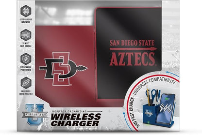 SOAR NCAA Unisex Wireless Charging Stand with Desktop Organizer