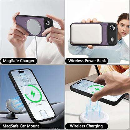 Wallet Case for iPhone Air with Card Holder/Crossbody Wallet/Strap,[RFID Blocking][Magnetic] PU Leather Phone Case for iPhone Air,6.5 in,Purple