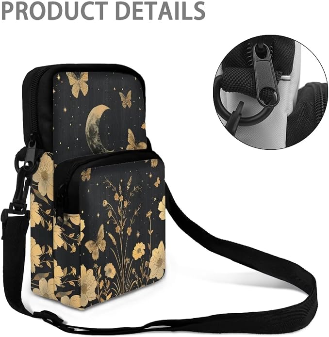 Men's Crossbody Bag, Small Cell Phone Wallet, Women's Shoulder Handbag, Travel Gym Bag