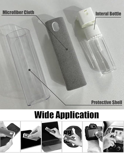 Screen Cleaner Car Screen Cleaner Spray and Wipe Mini Cleaning Kit for Travel Car Display iPhone iPad Computer Laptop Tablet MacBook Cell Phone Eyeglasses