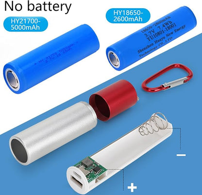 Battery Charging Case Power Case Charging Shell with Window Breaker Function 21700 Battery Holder for Phone Power
