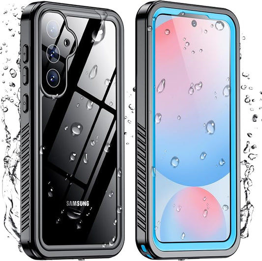 Temdan for Samsung Galaxy S24 FE Case Waterproof, [Military-Grade Drop Protection] [IP68 Underwater] Full Body Heavy Duty Rugged Shock-Proof Case for S24 FE 6.7''-Blue