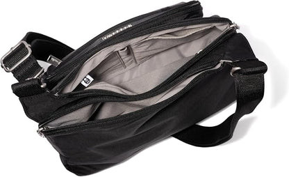 Baggallini Securtex Anti-theft Crossover Crossbody Bag 11”w X 8.5”h, Rfid, Built-in Wallet, Locking Zippers