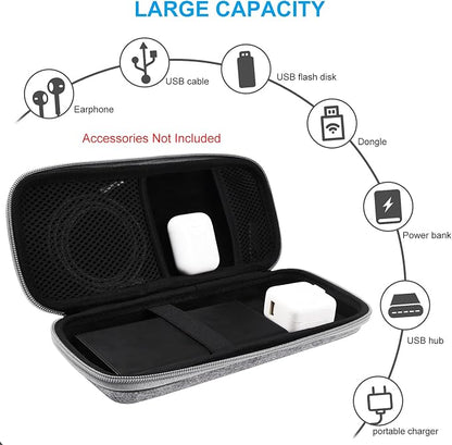 SKYNEW Powerbank Hard Travel Case Compatible RAV Power 26800/20100/20000mAh, Anker Power Core 26800mAh/ PowerCore +26800mAh, ROMOSS 30000mAh, Miady Charger, Ekrist, Lab599 Tx500 Radio(Light Grey)