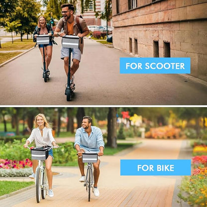 Bike Handlebar Bag - Front Basket with Bike Phone Mount, Bicycle Cooler Pouch Pack for Kids Girls Boys Men Women