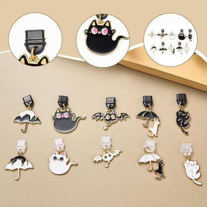 7-10Pcs Dust Plug Charm Type C with Alloy Pendants Cute Cell Phone Charms for Most Type C Phone,Readers Device