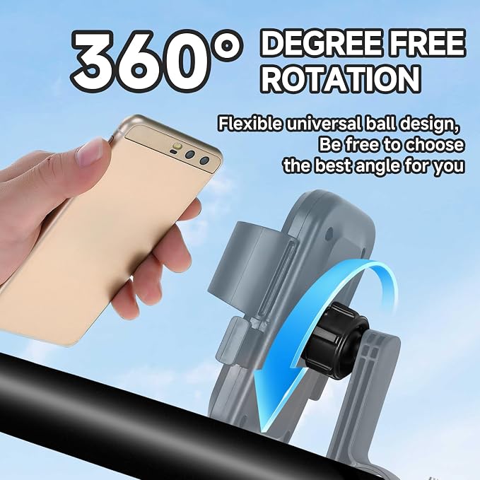 Runhike Electric Bike Phone Holder,Shockproof and Anti-Shake Phone Holder for Electric Bike and Motorcycle,One Hand Operation,1PC