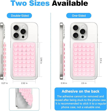 QxbBox Silicone Suction Cup Phone Case Mount Double Sided, Hands-Free Strong Grip Holder for Selfies and Videos,Silicon Sticky Phone Grip with Higher Suction Power for Cell Phone Lavender