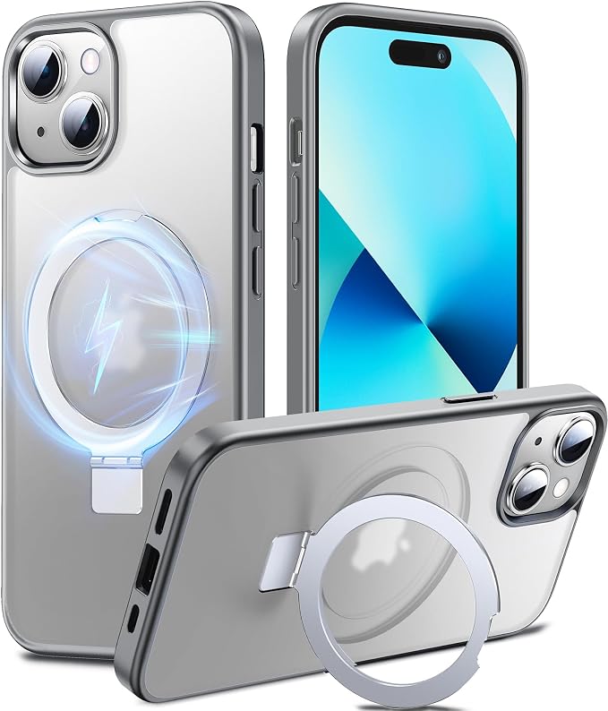 Chicfun 3-in-1 [Magnetic+Kickstand+Ring Holder] for iPhone 13 Case, iPhone 14 Case Compatible with MagSafe, Magnetic Phone Case iPhone 13/14 with Stand Military Shockproof Protective Titan