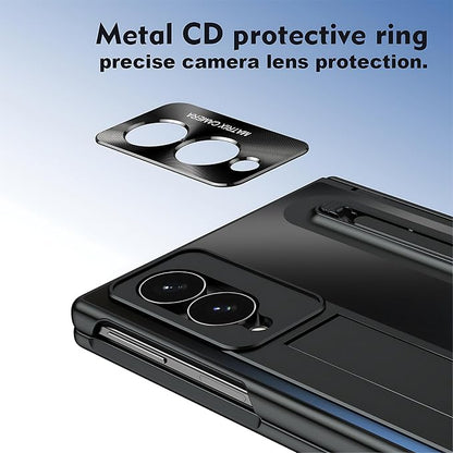 Case for Samsung Galaxy Z Fold 8 Wide, with Kickstand (Black) | Stulys, Screen Protector, Shockproof, Slim, Anti-fingerprint, Scratch-Resistant, Lens Protection, Hands-free Viewing